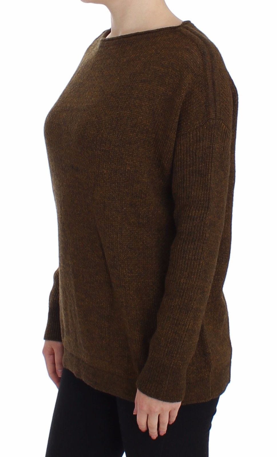 Grüner Strickpullover Top