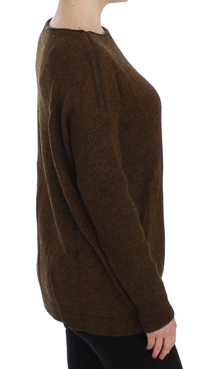 Grüner Strickpullover Top