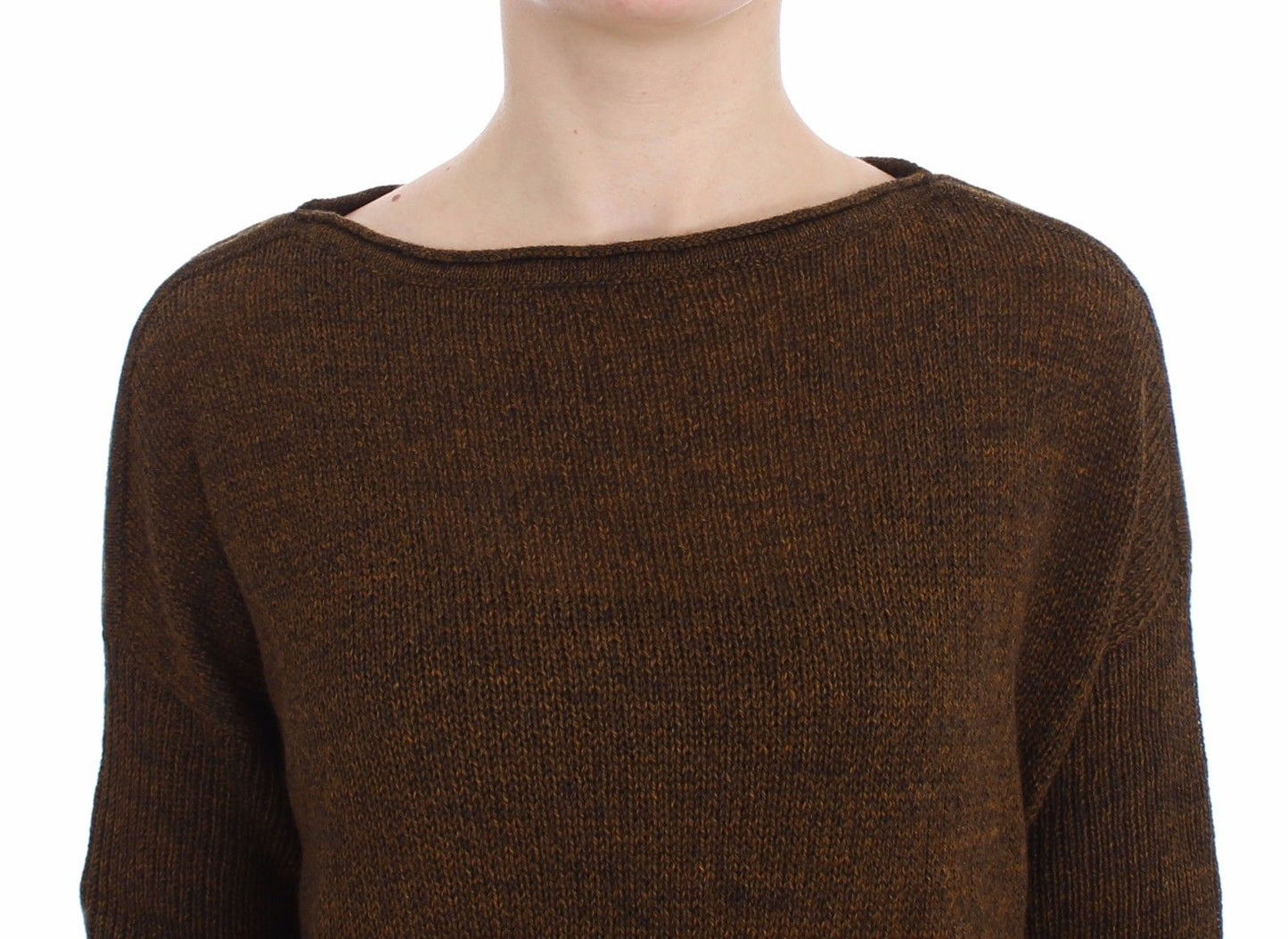 Grüner Strickpullover Top