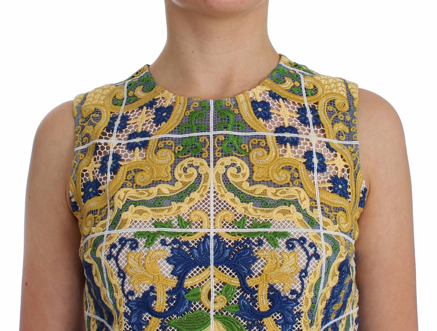 Multicolor Majolika bestickter Pullover