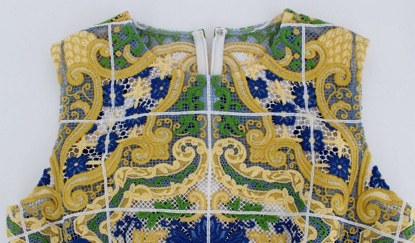 Multicolor Majolika bestickter Pullover