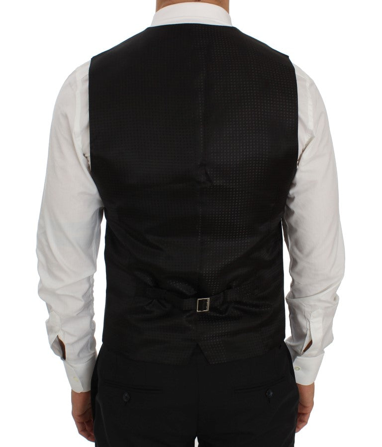 Schwarze Woll-Stretch-Blazer-Jacke