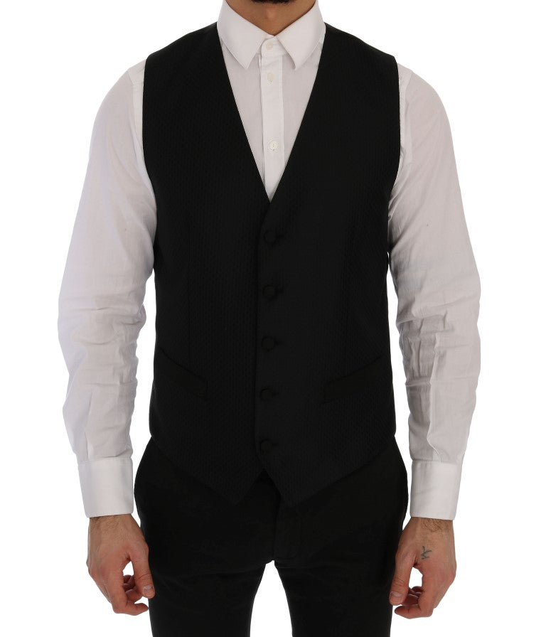 Schwarz-Blau MARTINI Seidenblazer Jacke