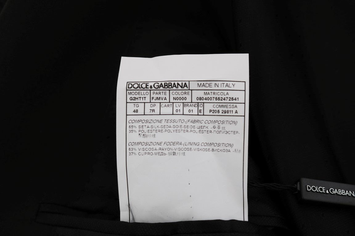 Schwarz-Blau MARTINI Seidenblazer Jacke