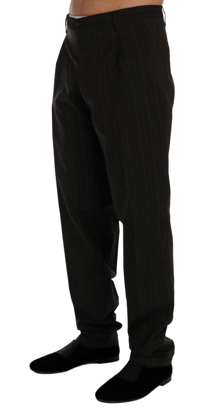 Braun gestreiftes Baumwollkleid Formelle Hose