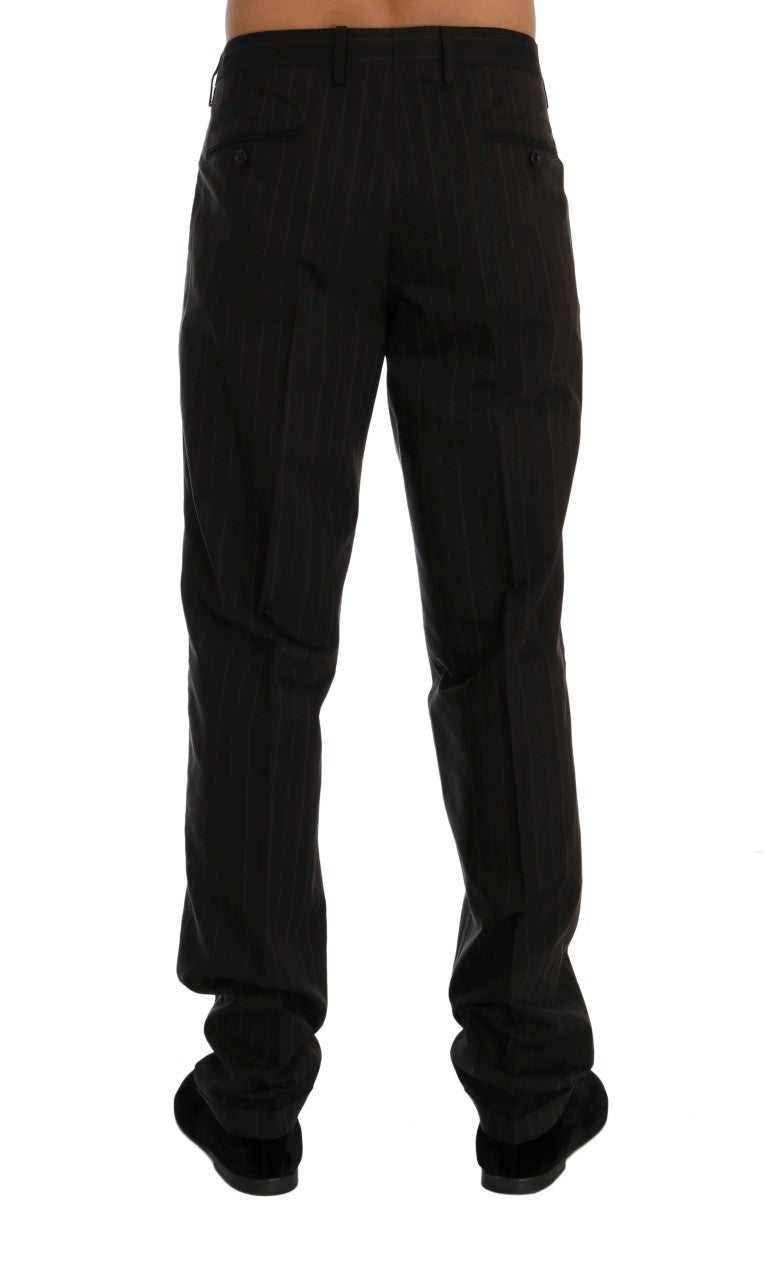 Braun gestreiftes Baumwollkleid Formelle Hose