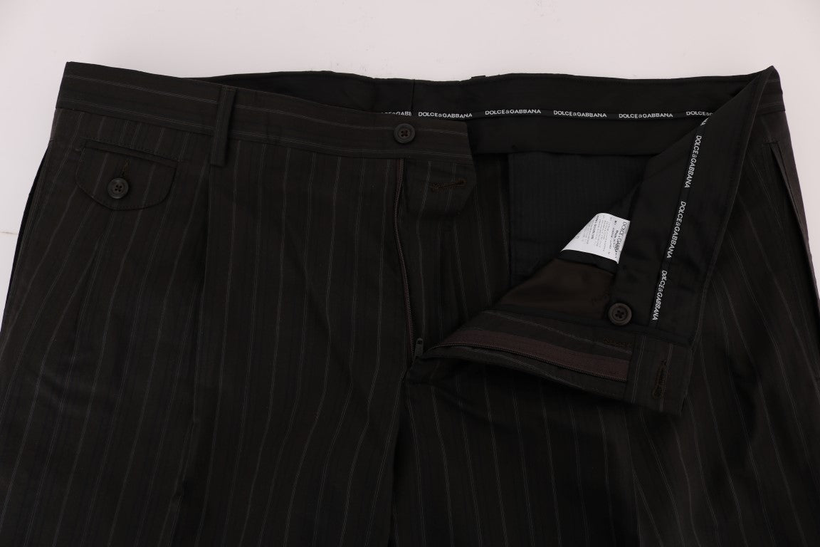 Braun gestreiftes Baumwollkleid Formelle Hose