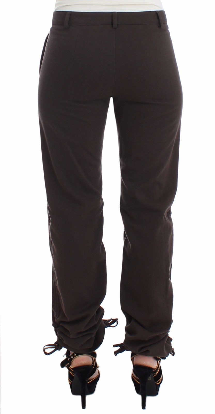 Braun Chinos Beiläufige Anzughose Khakis
