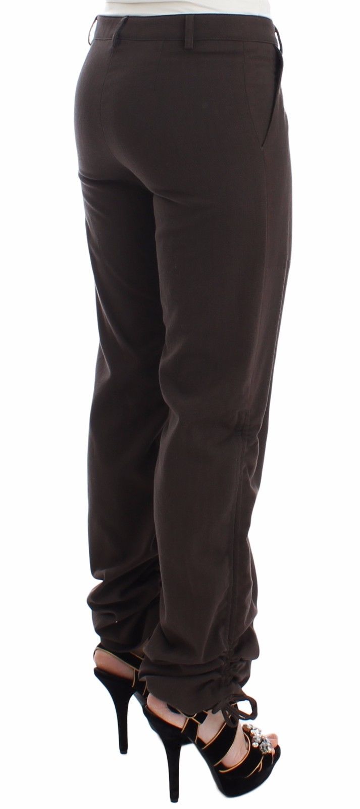 Braun Chinos Beiläufige Anzughose Khakis