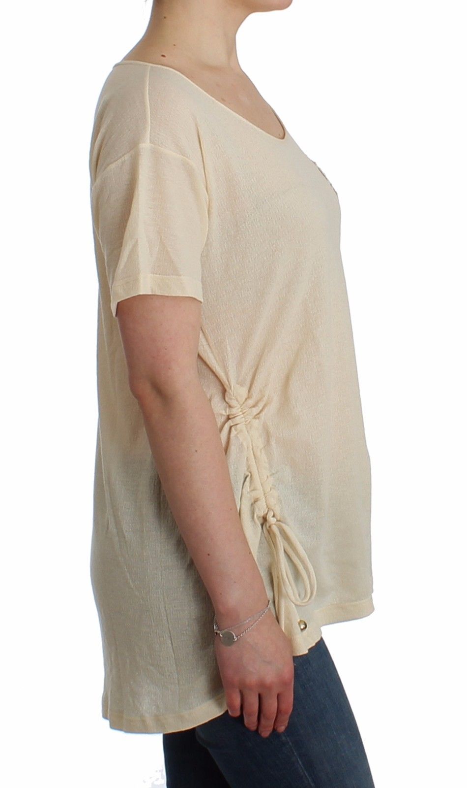 Beachwear Weißes Maxi T-Shirt Top Bluse