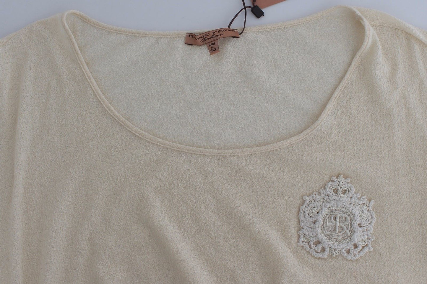 Beachwear Weißes Maxi T-Shirt Top Bluse