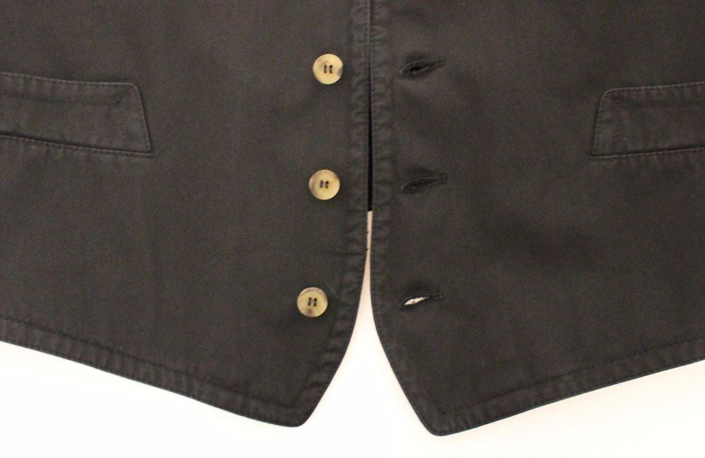Schwarzes Baumwoll-Viskose-Kleid Weste Blazer