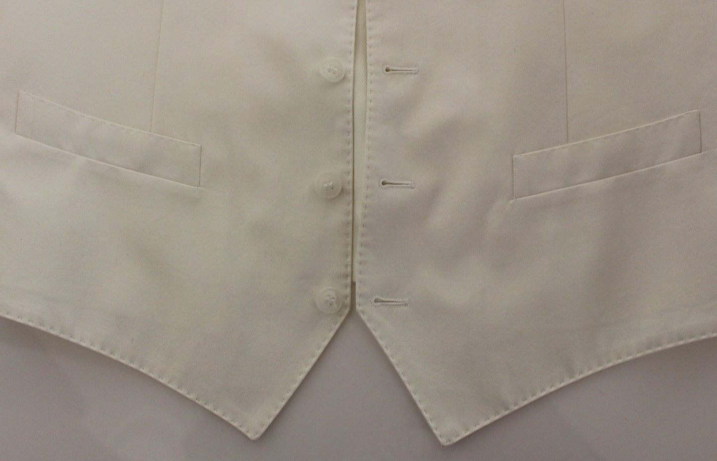 Weißes Baumwoll-Seidengemisch Kleid Weste Blazer