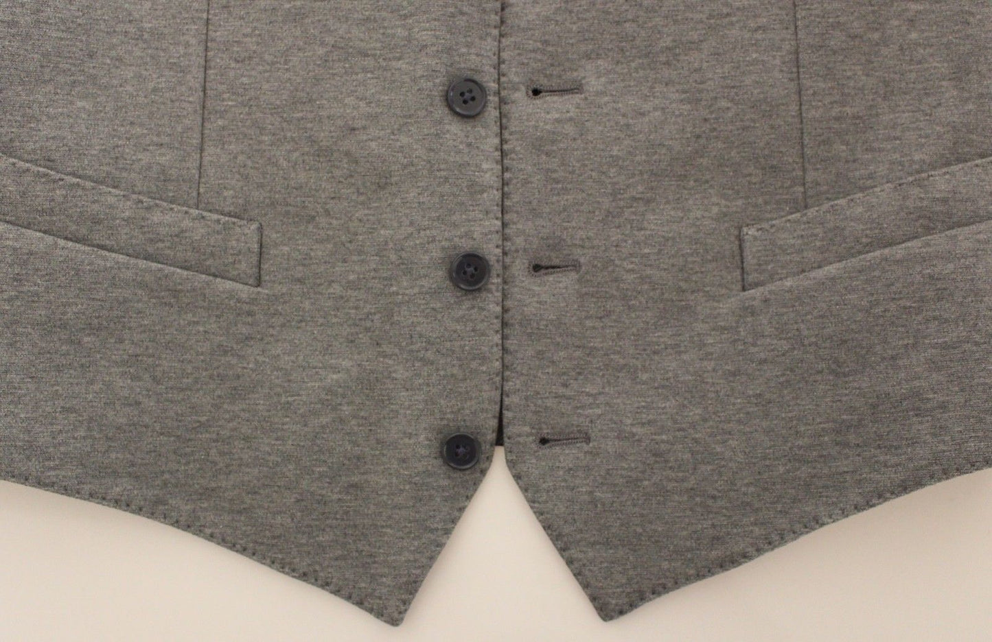 Graues Baumwoll-Stretch-Kleid Weste Blazer