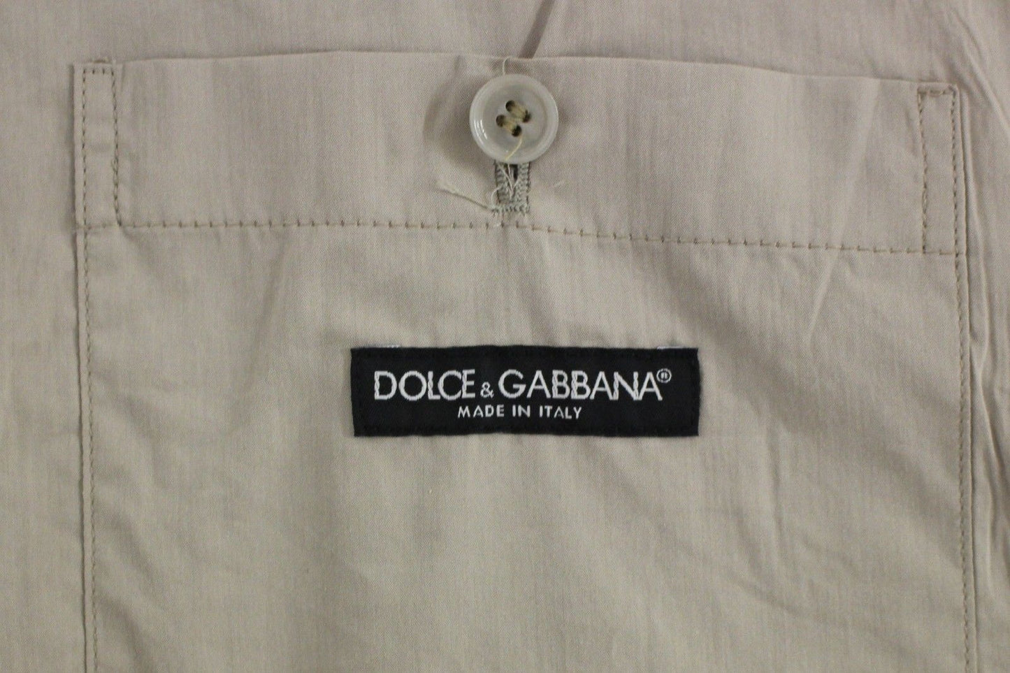 Beige Baumwolle Slim Fit Button Front Kleid Weste