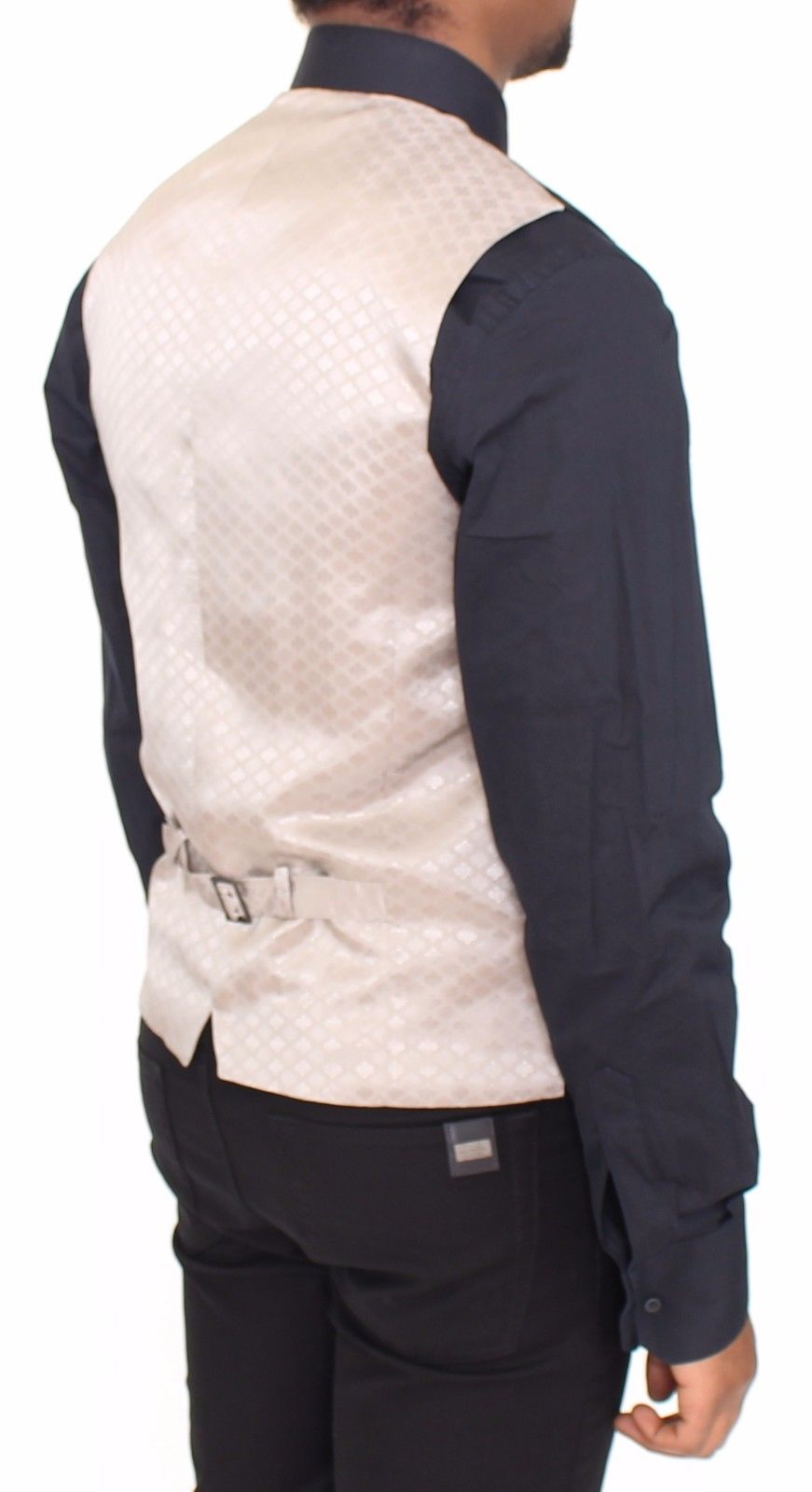 Schwarzes Baumwollkleid Weste Blazer Jacke