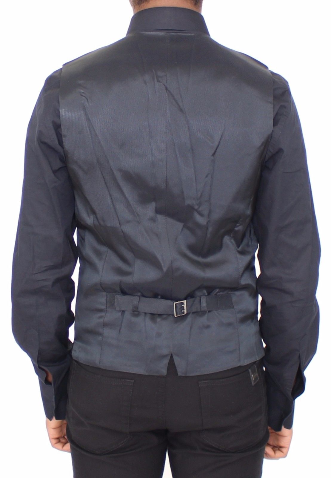 Blauer Baumwoll-Stretchwesten-Blazer