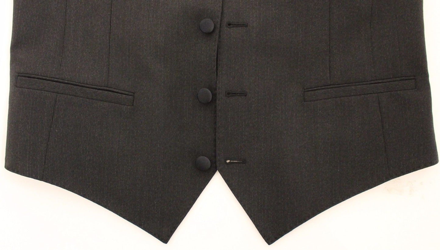Grauer Woll-Stretchwesten-Blazer