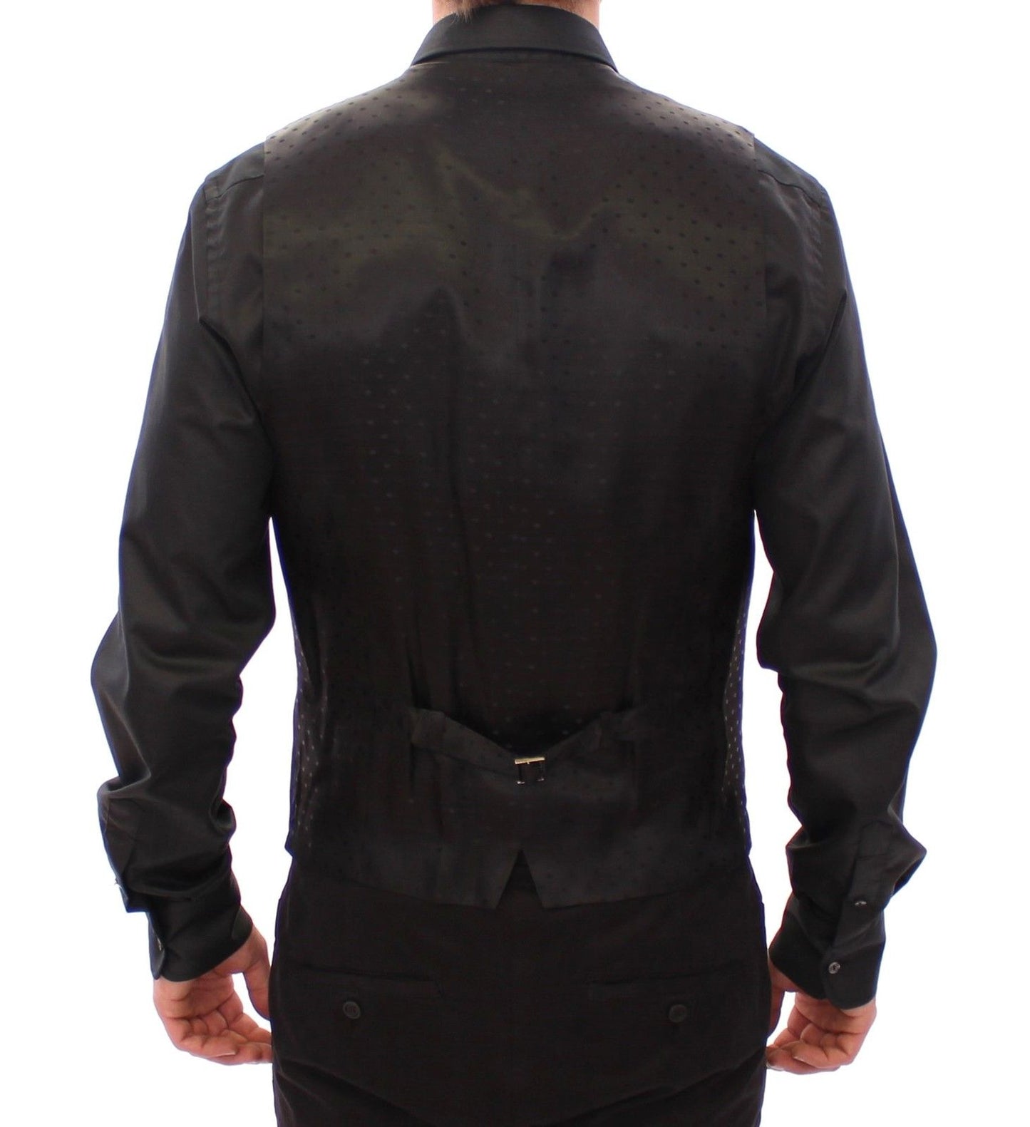 Schwarze Wolle Formal Dress Vest Gilet Weste