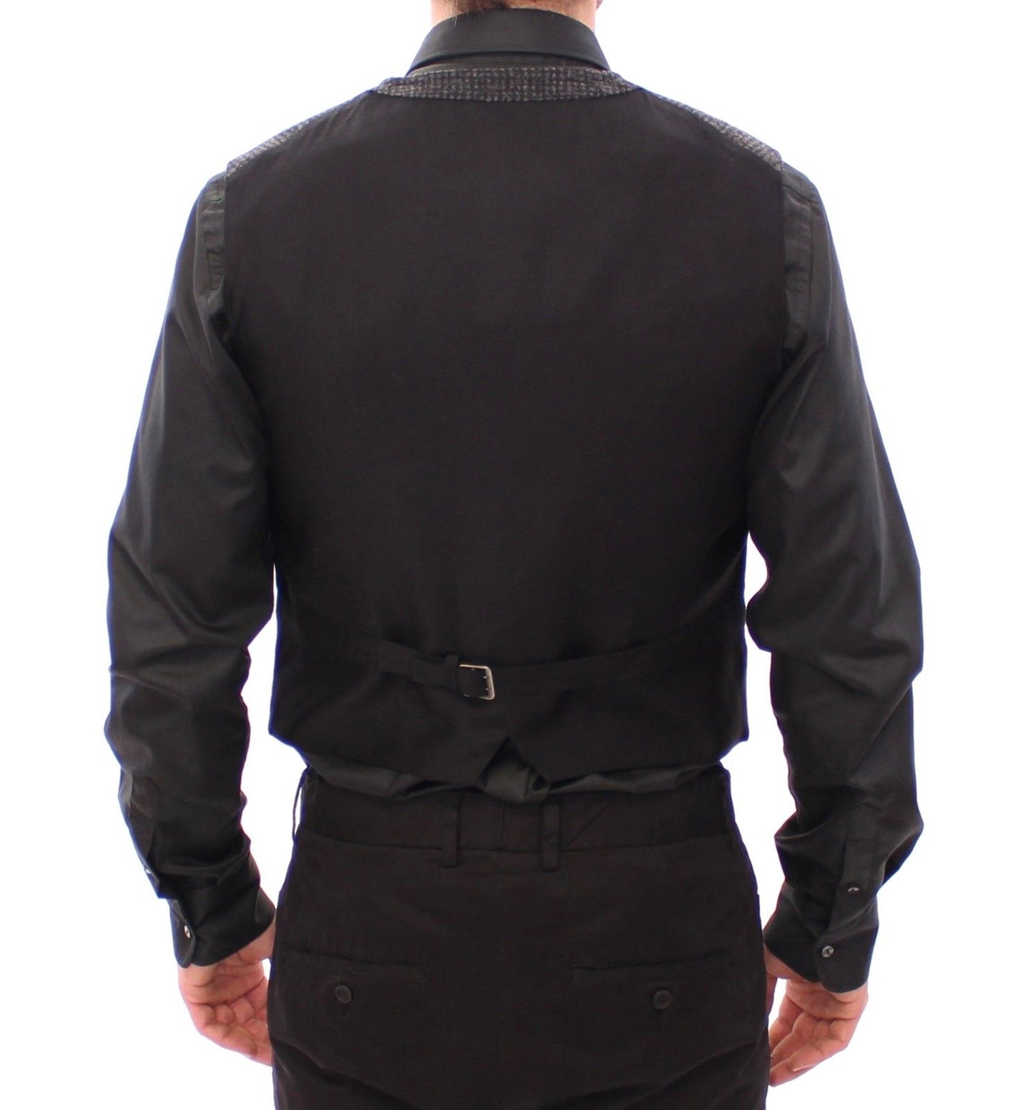 Graue Wollmischung Weste Gilet Weste