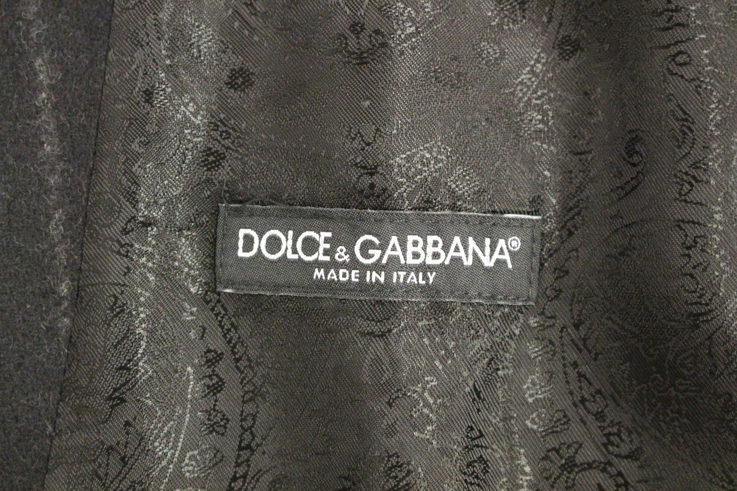 Schwarz gestreifte Wollweste Logo Gilet Weste