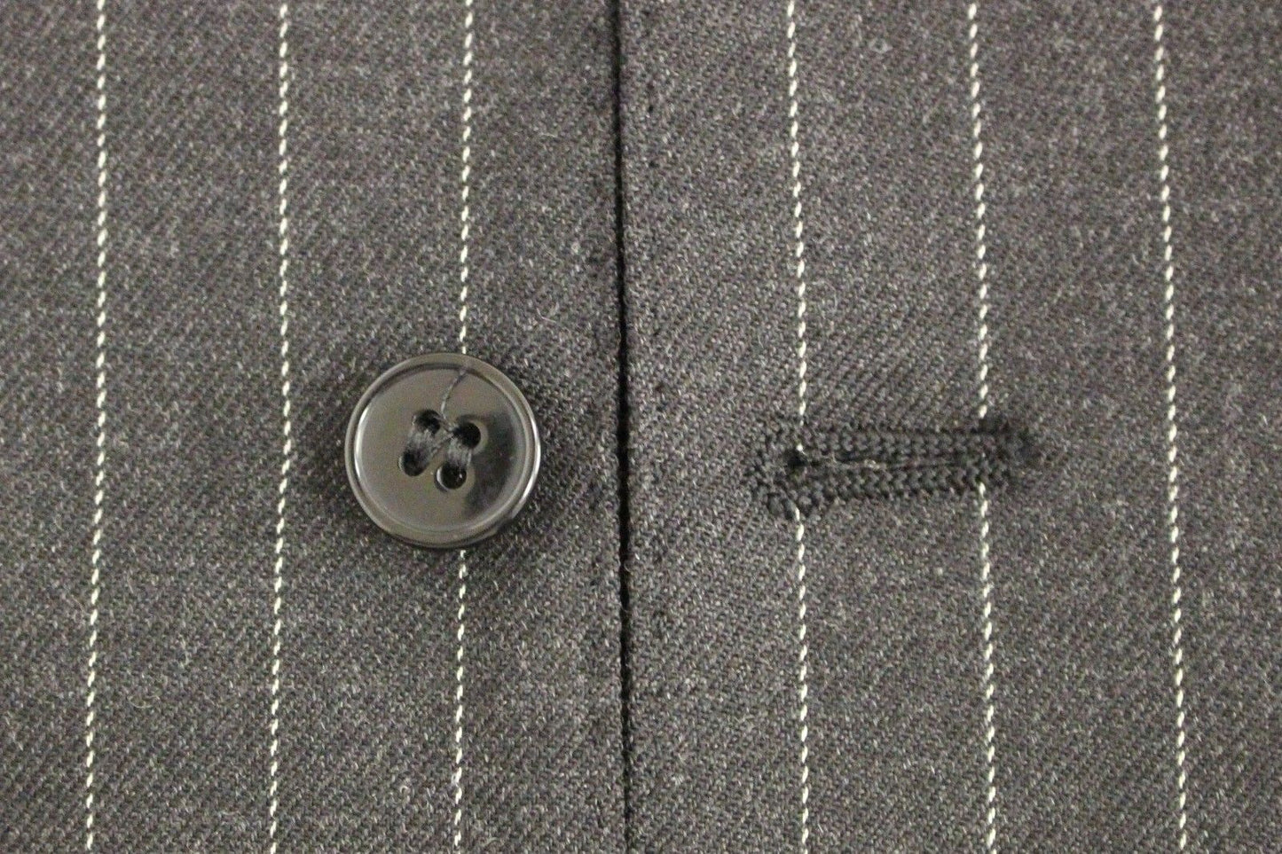Grau gestreifte Woll-Logo-Weste Gilet Weste