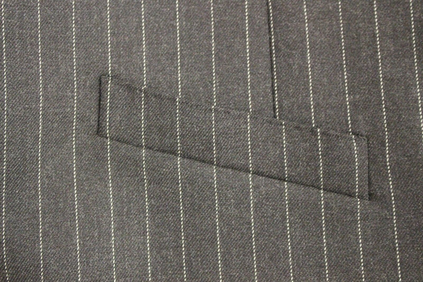 Grau gestreifte Woll-Logo-Weste Gilet Weste
