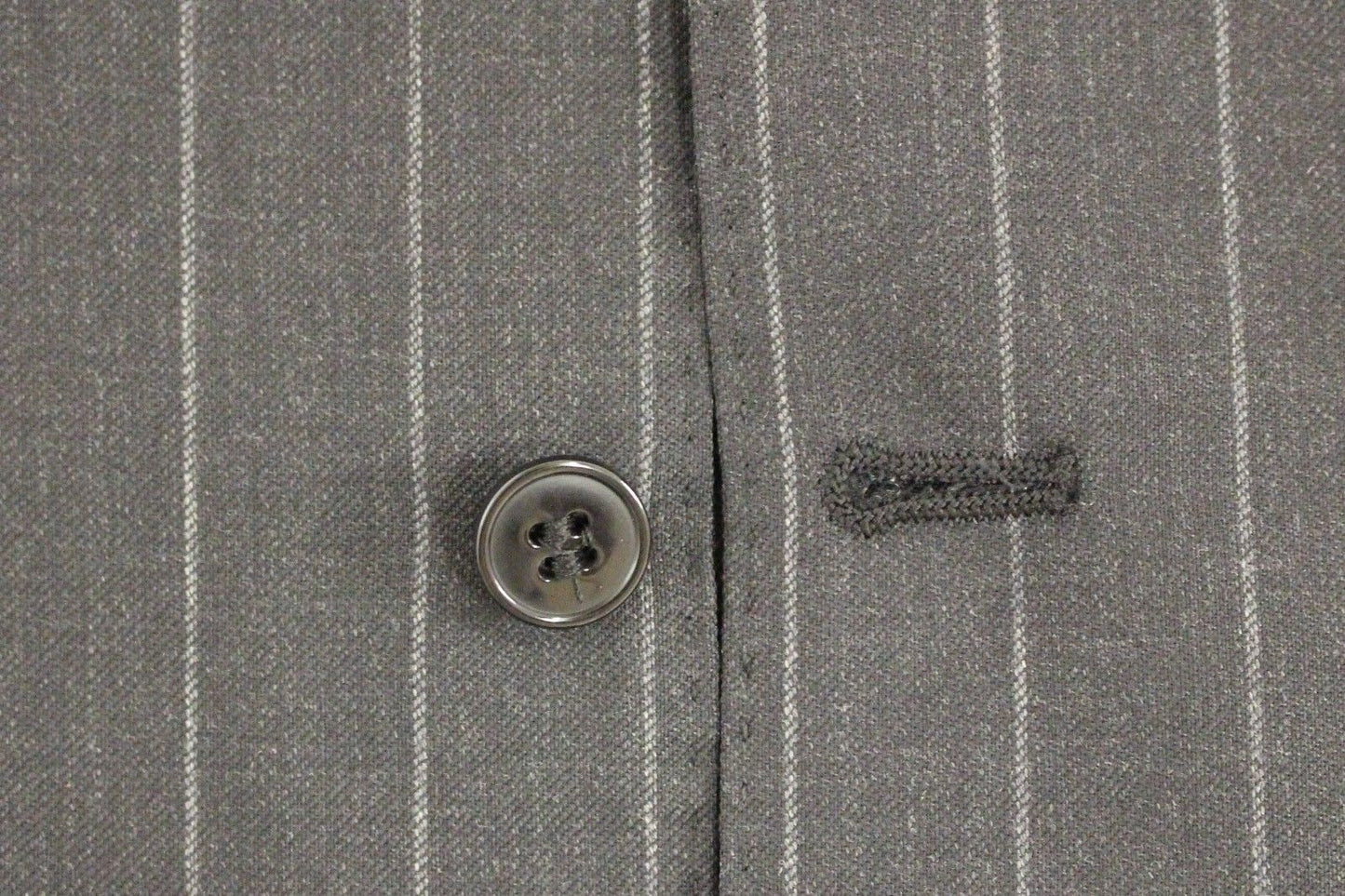 Grau gestreifte Woll-Logo-Weste Gilet Weste