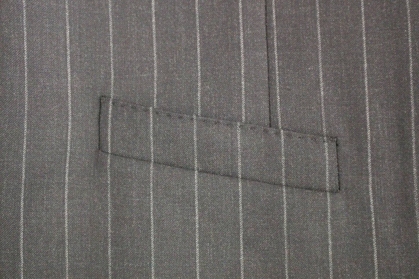 Grau gestreifte Woll-Logo-Weste Gilet Weste