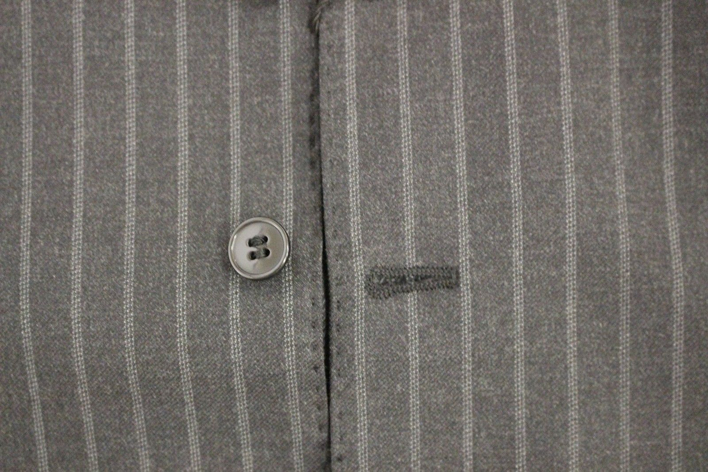 Grau gestreifte Woll-Logo-Weste Gilet Weste