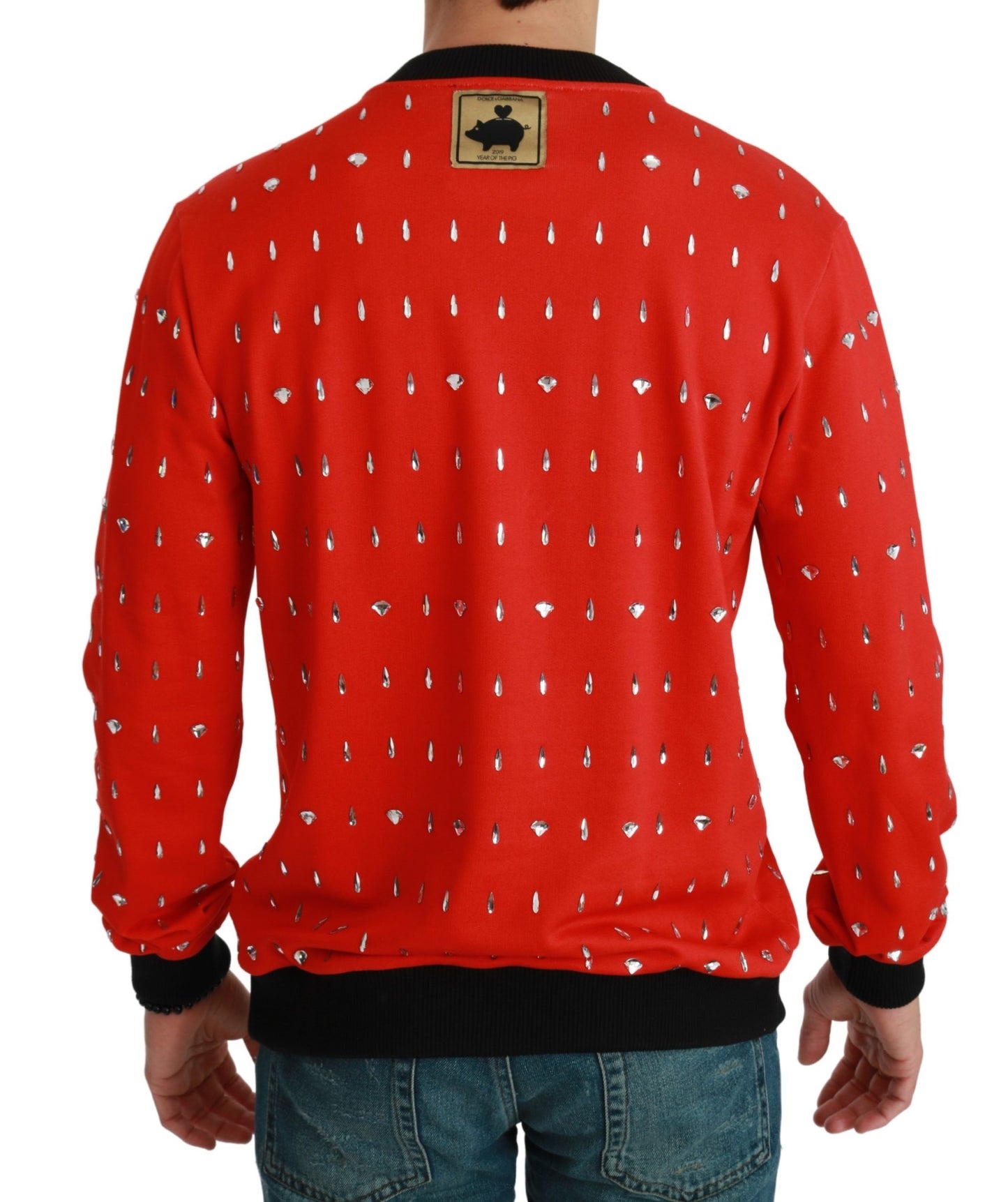Roter Kristall-Schwein des Jahres Pullover