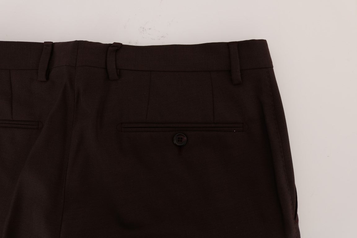 Lila Wolle Stretch Formal Hose