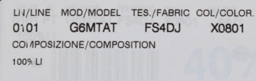 Schwarz-weiß gemustert 100% Leinen-Hose