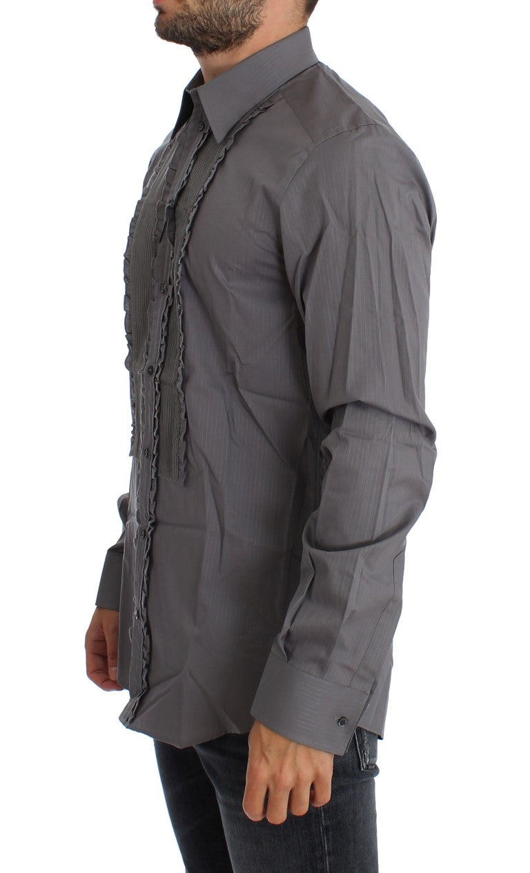 Lila Torero GOLD Slim Fit Kleid Hemd