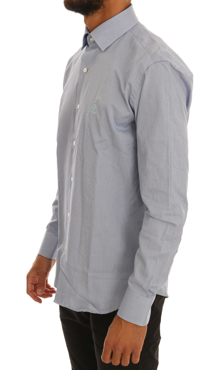 Blaues Slim Fit Hemd aus Baumwolle