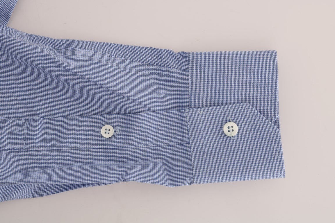 Blaues Slim Fit Hemd aus Baumwolle