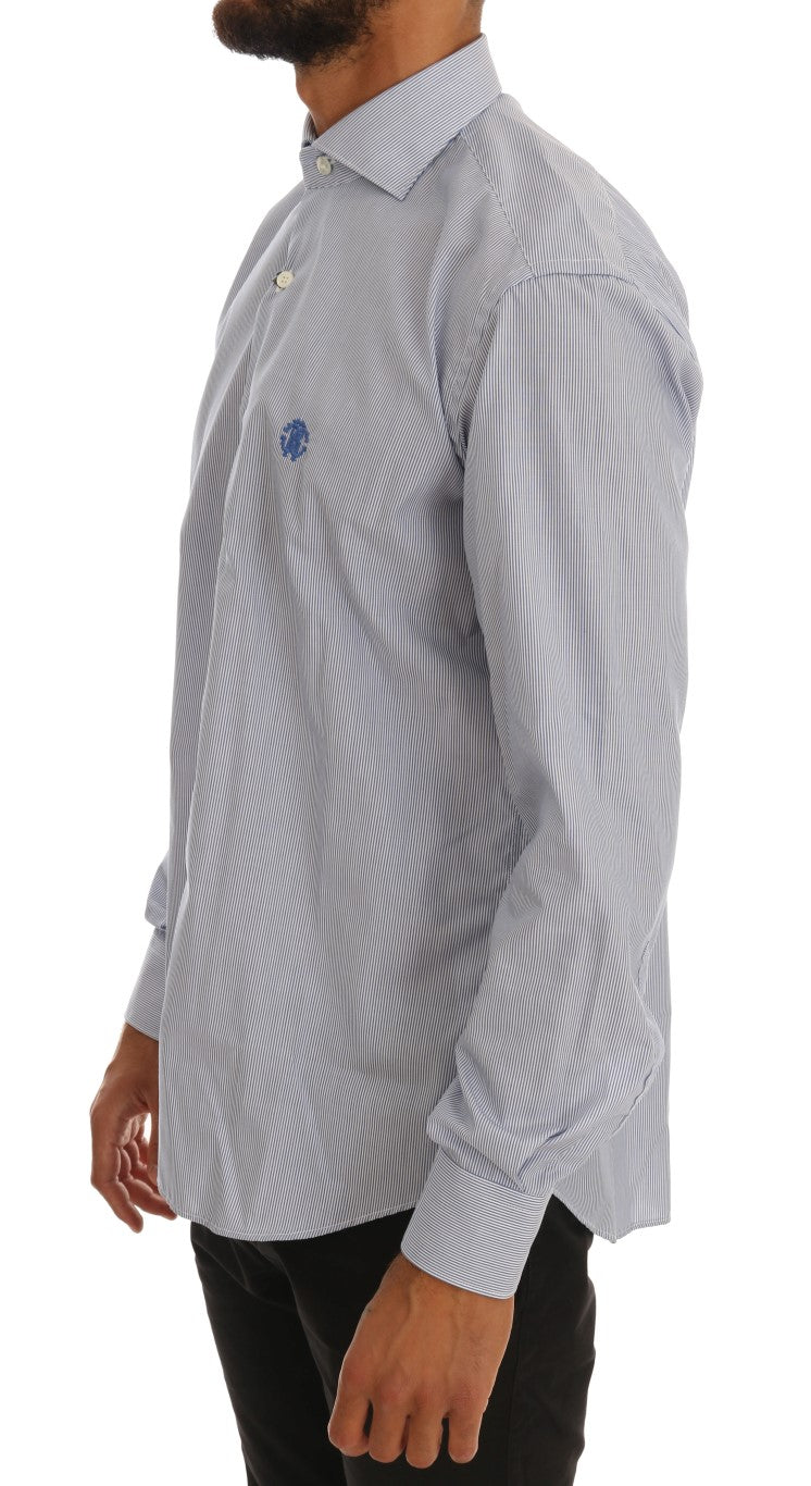 Blau gestreiftes Slim Fit Hemd
