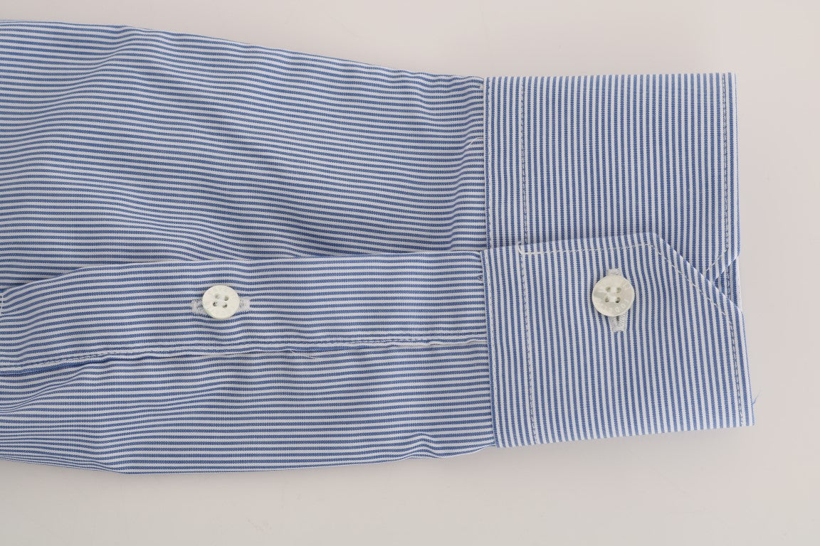 Blau gestreiftes Slim Fit Hemd