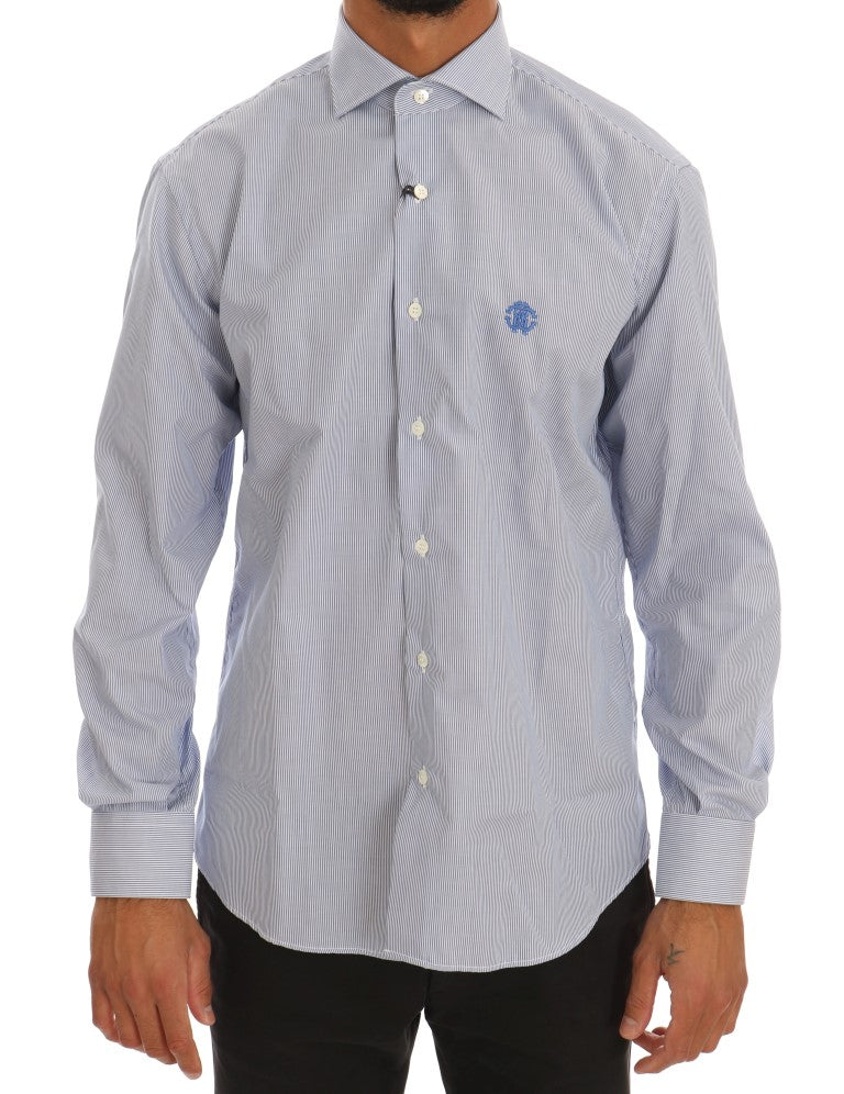 Blau gestreiftes Slim Fit Hemd
