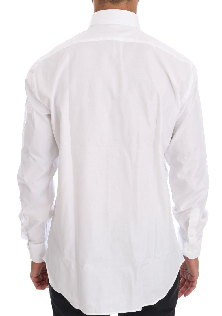 Weiß gestreiftes Slim Fit Hemd