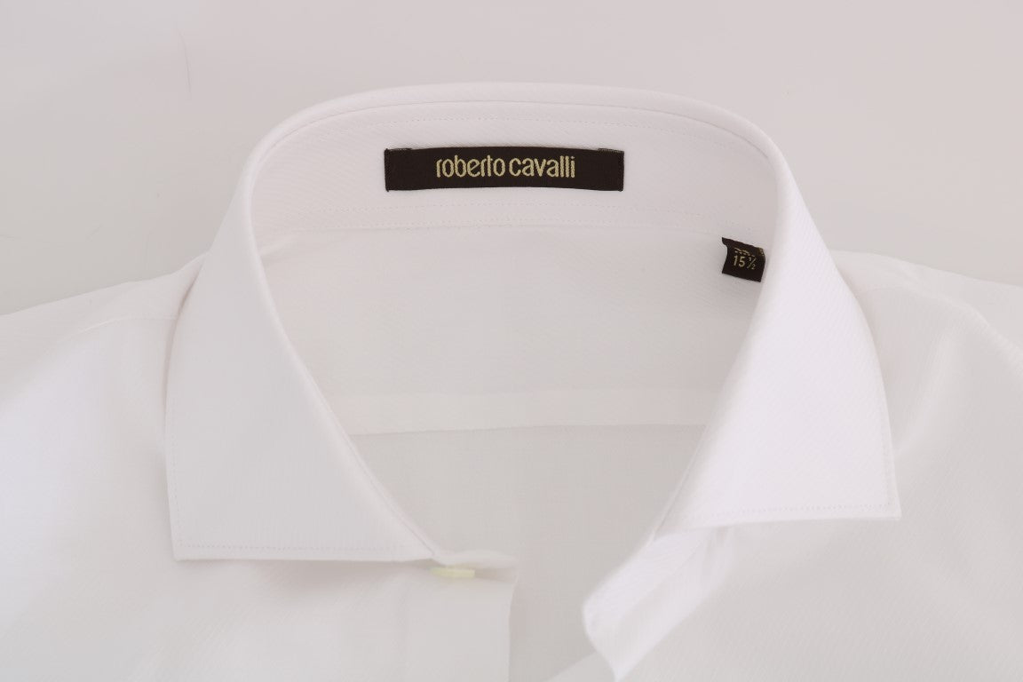Weiß gestreiftes Slim Fit Hemd