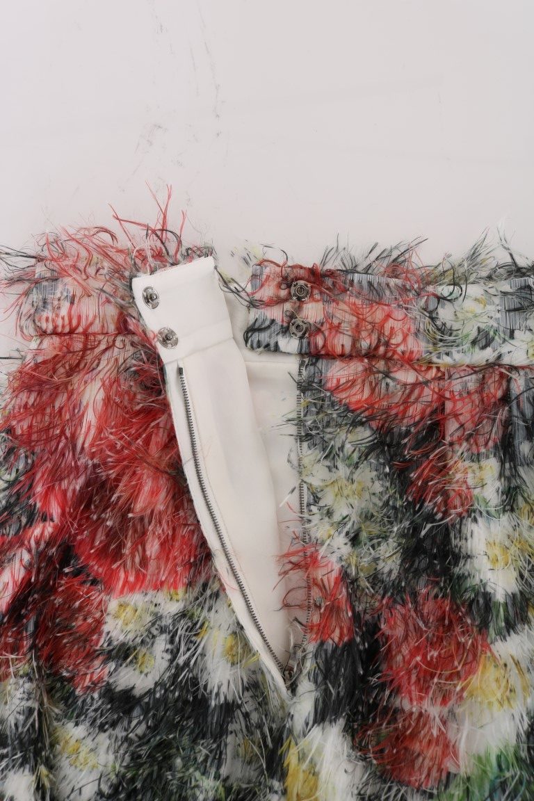 Floral gemusterter gerader Bleistiftrock