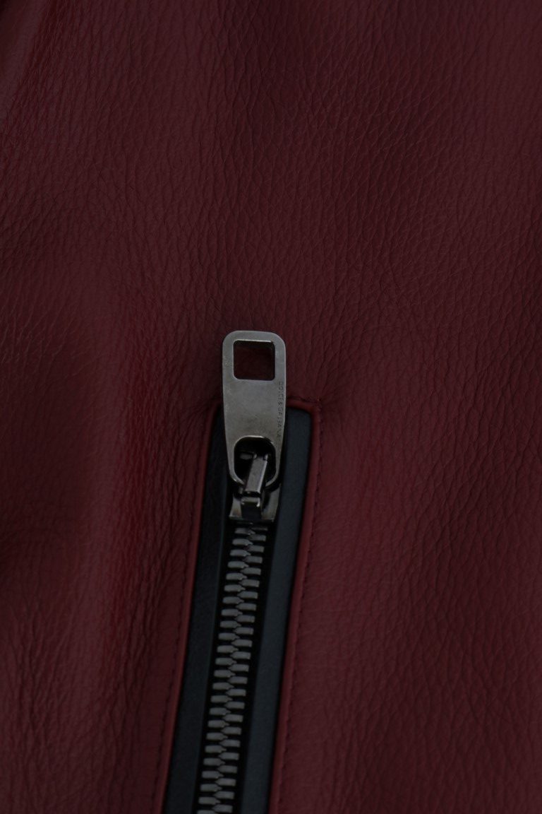 Rote Lederjacke aus Hirschleder