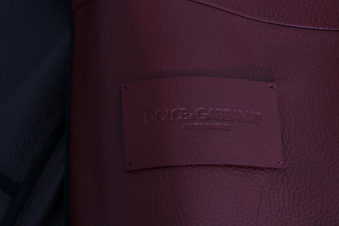 Rote Lederjacke aus Hirschleder