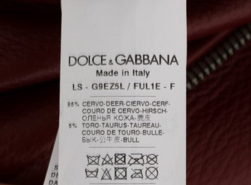 Rote Lederjacke aus Hirschleder