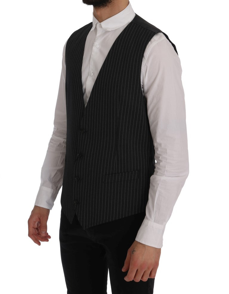 Graue Woll-Stretch-Weste