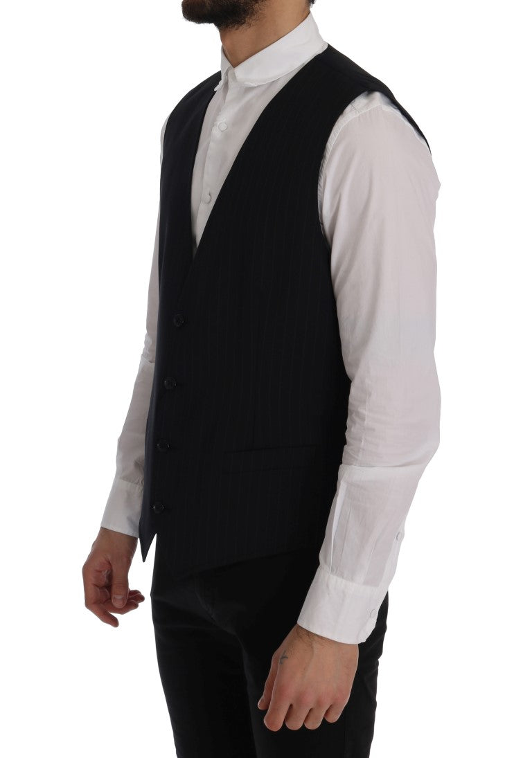 Blaue STAFF Wool-Stretch-Weste