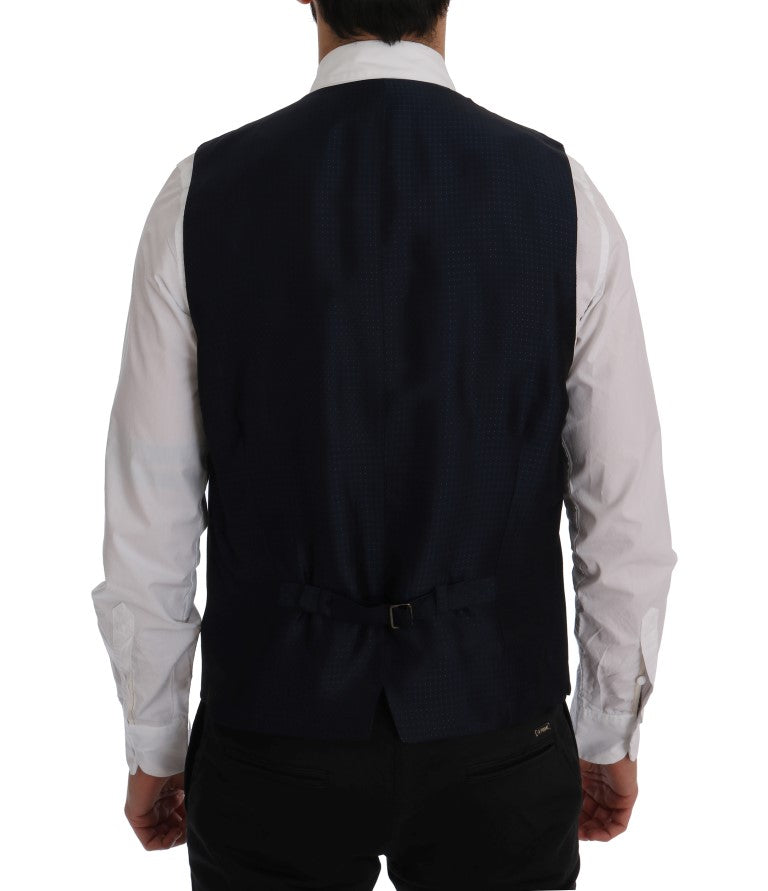 Blaue STAFF Wool-Stretch-Weste