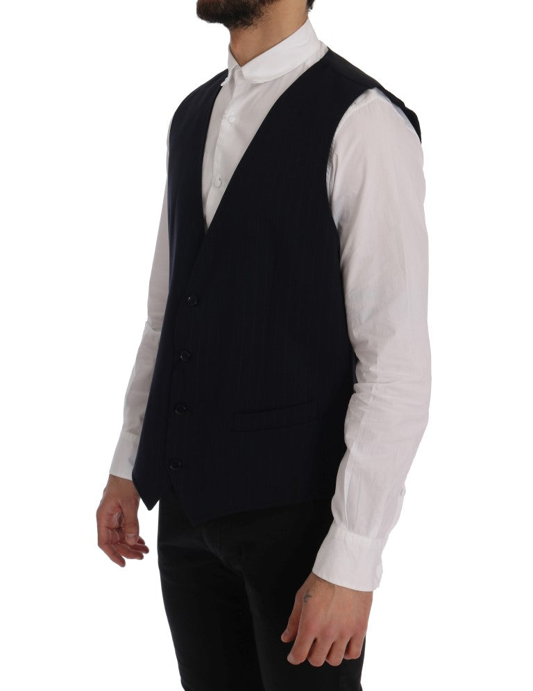 Blaue STAFF Wool-Stretch-Weste