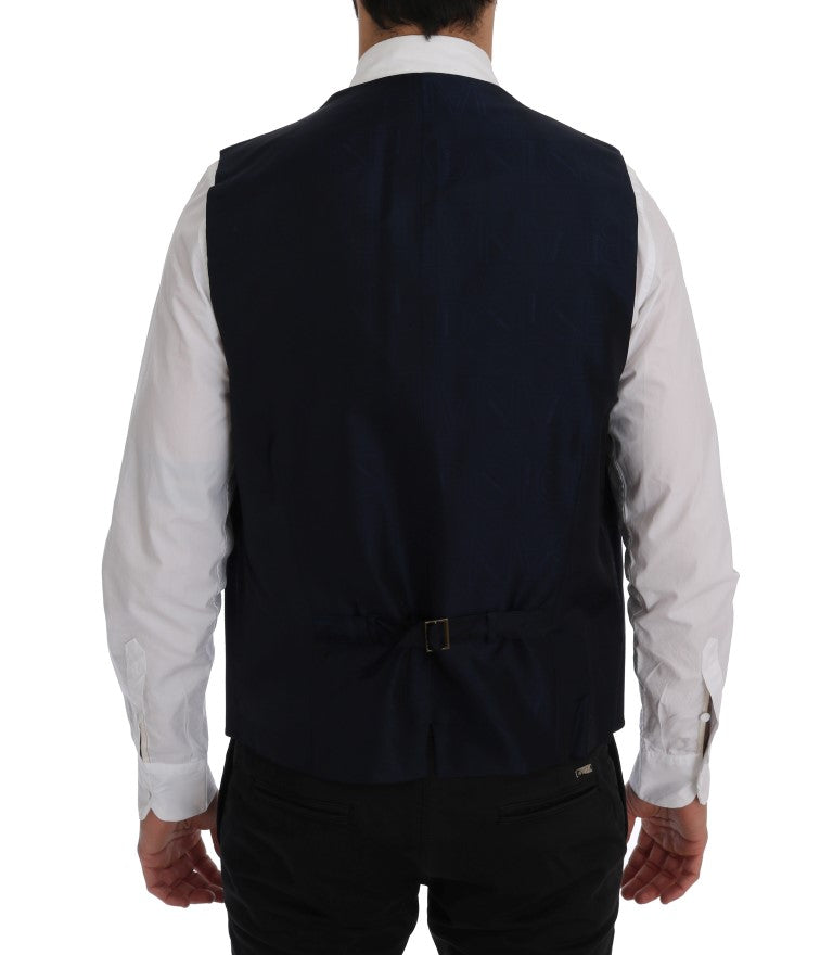 Blaue STAFF Wool-Stretch-Weste